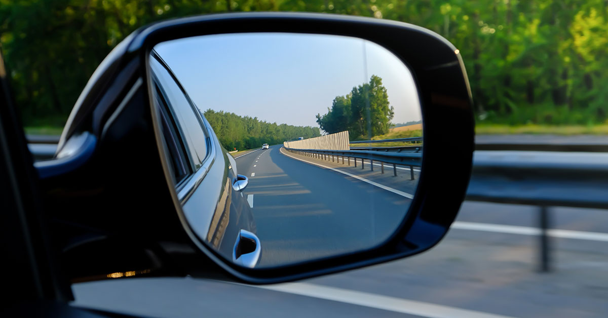 side view mirror on car