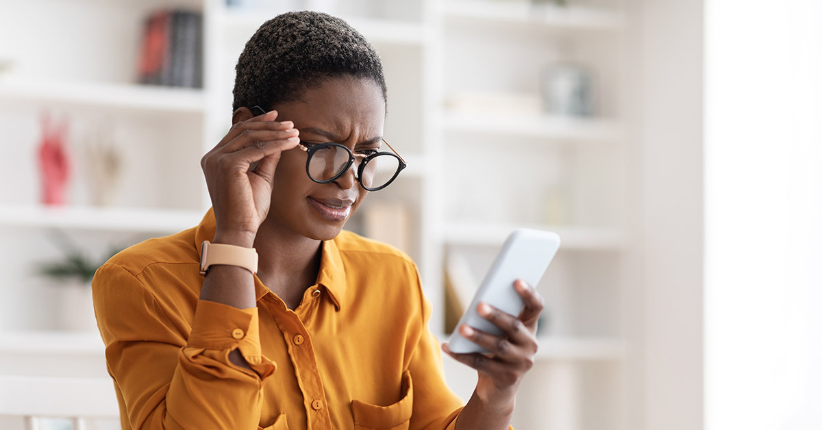 Woman Looking at her Cellphone