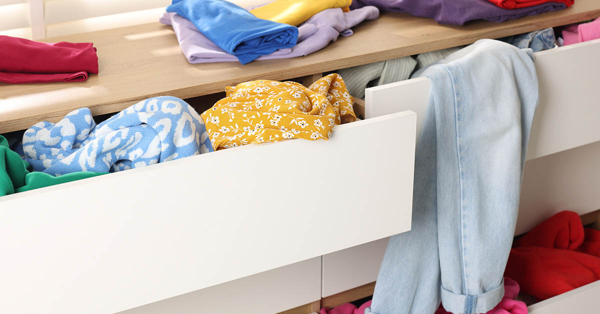 Cluttered Clothing Drawers