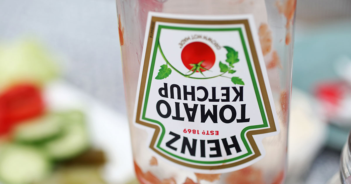 empty ketchup bottle