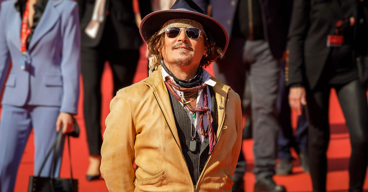 Johnny Depp walk red carpet at the Rome Film Festival where he will present his latest film "Puffins".