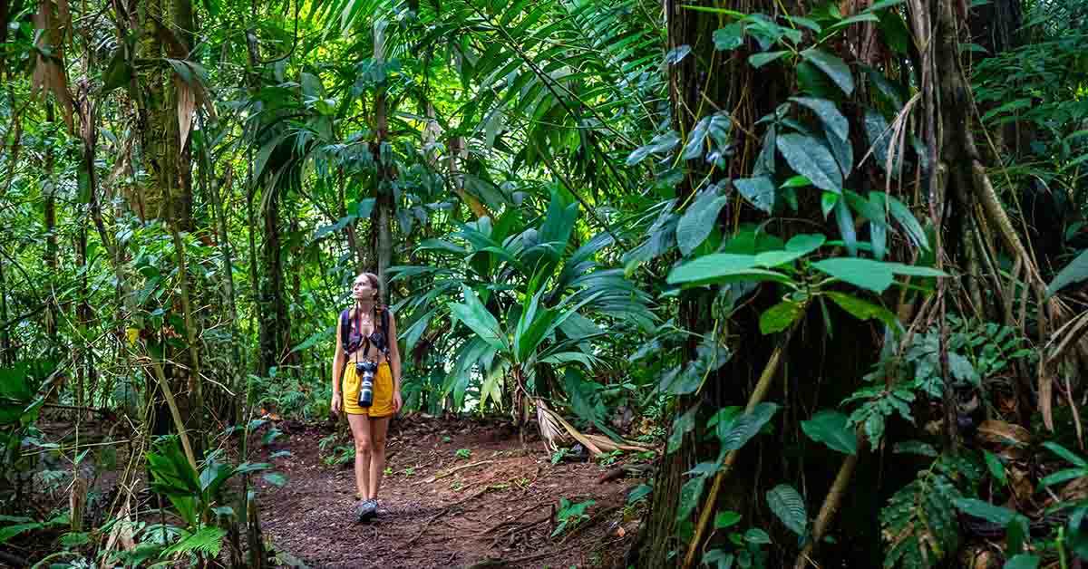 woman in jungle