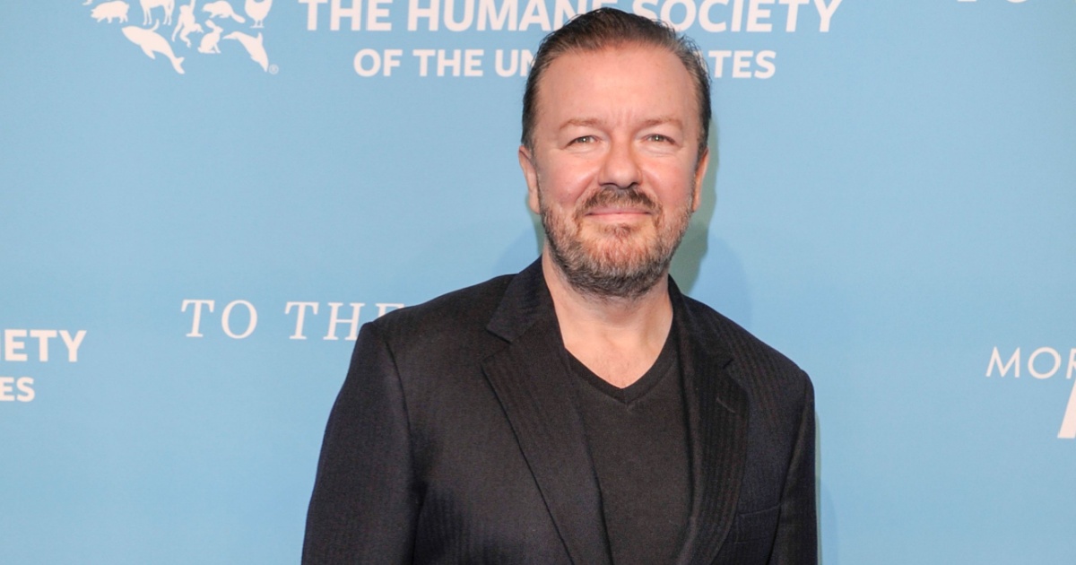 Honoree Ricky Gervais attends The Humane Society's 9th Annual to the Rescue! Gala at Cipriani 42nd Street on November 9, 2018 in New York City.