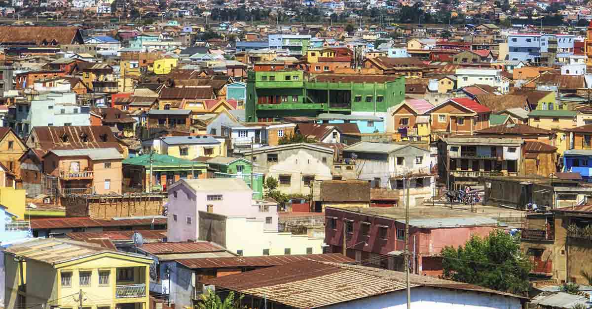 overview of Soweto, a township in Johannesburg, South Africa