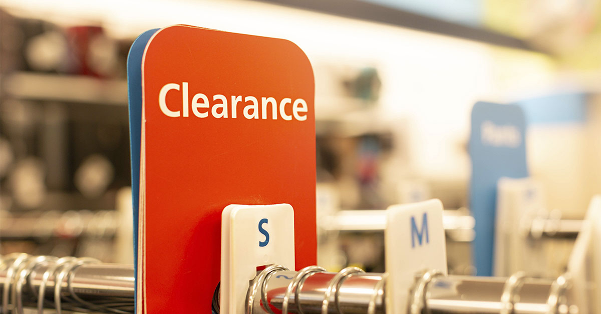 Clearance rack