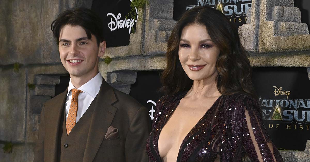 Dylan Douglas with his mother, Catherine Zeta Jones