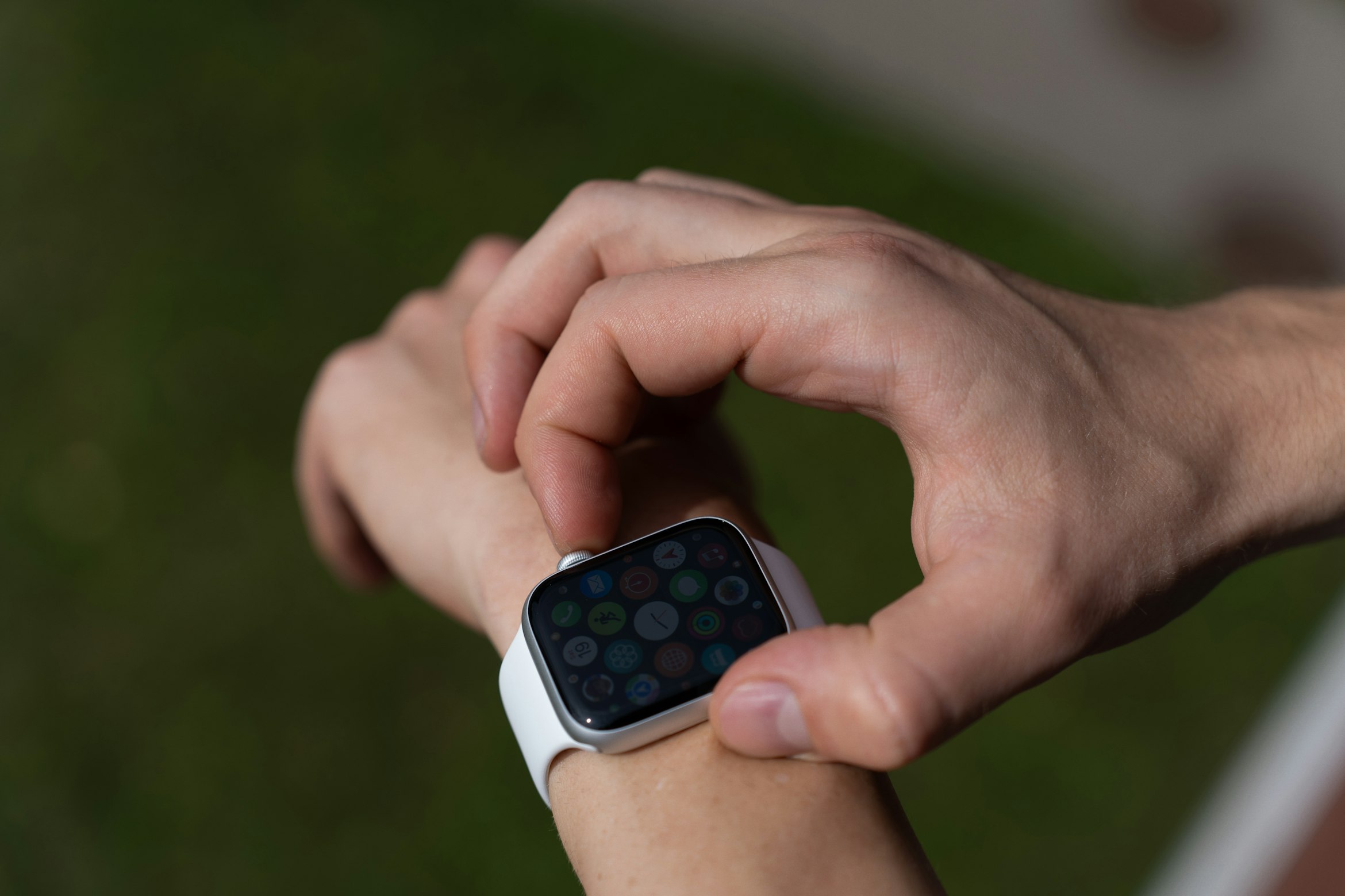person checking watch