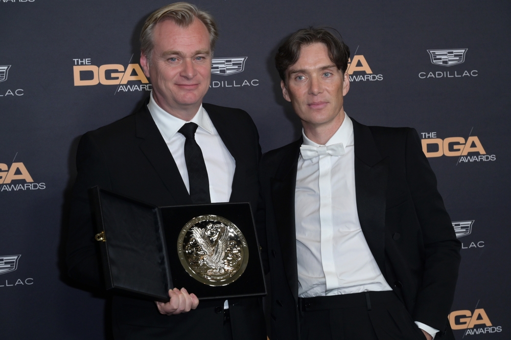 LOS ANGELES, USA. February 10, 2024: Christopher Nolan and Cillian Murphy  at the 76th Annual Directors Guild Awards at the Beverly Hilton.
